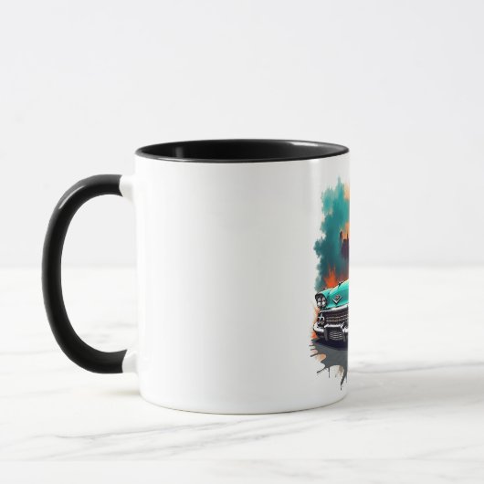 Mug Retro Car Skyline Vibes Coffee Cup (Gauche)