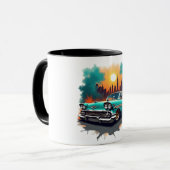 Mug Retro Car Skyline Vibes Coffee Cup (Devant gauche)