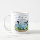 Mug Rétro caravane vintage bleue mignonne de campeur (Gauche)
