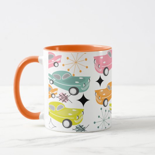 Mug Retro Cars Starburst atomique moderne milieu du si (Gauche)