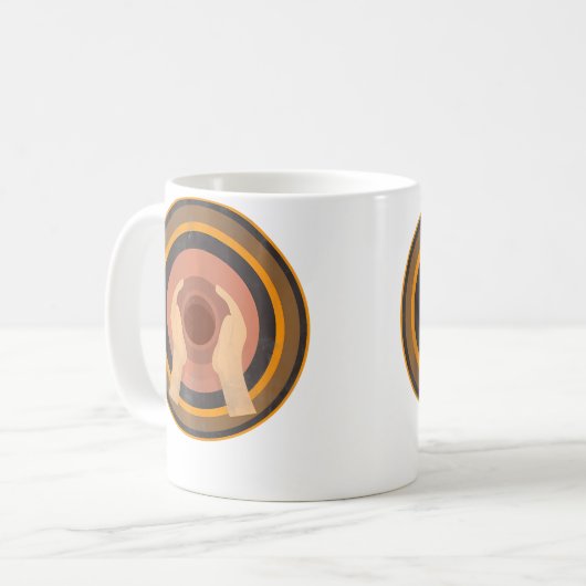 Mug Retro Ceramic Artist Gift Pottery (Devant gauche)