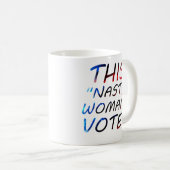 Mug Rétro, ces femmes malveillantes votent blanc (Devant droit)