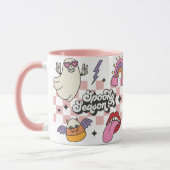 Mug Retro Checked saison Éffrayante girly Happy Hallow (Gauche)