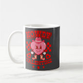 Mug Retro Checkered Howdy Western Valentines Day Cowbo (Gauche)