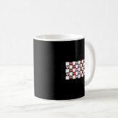 Mug Retro Checkered Red And Nk Hearts Valentines Day  (Devant droit)