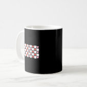Mug Retro Checkered Red And Nk Hearts Valentines Day (Devant gauche)