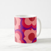 Mug Retro Chic Bold Rouge violet floral Funky Y2K (Devant droit)
