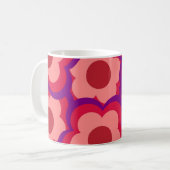 Mug Retro Chic Bold Rouge violet floral Funky Y2K (Devant gauche)