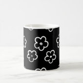 Mug Retro Chic noir et blanc Floral Classic Y2K (Centre)