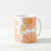 Mug Retro Chic Peach Fuzz Floral Whimsical Y2K (Devant droit)