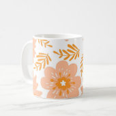 Mug Retro Chic Peach Fuzz Floral Whimsical Y2K (Devant gauche)