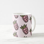 Mug Retro Chic rose ananas Funky Y2K Fruit Design (Devant droit)