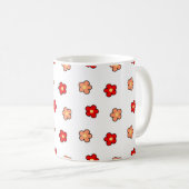 Mug Retro Chic Rouge rose Floral Whimsical Y2K (Devant droit)