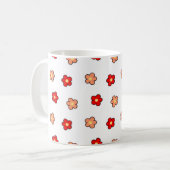 Mug Retro Chic Rouge rose Floral Whimsical Y2K (Devant gauche)