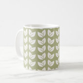 Mug Retro Chic Sage Vert Feuilles Élégant Y2K (Devant gauche)