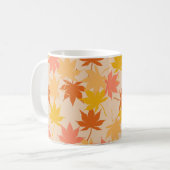Mug Retro Chic Terracotta Orange Feuilles d'érable Aut (Devant gauche)
