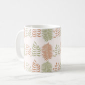 Mug Retro Chic Terracotta Vert Feuilles Vibrant Y2K (Devant gauche)