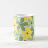 Mug Retro Chic Vert Jaune Floral Funky Y2K (Centre)