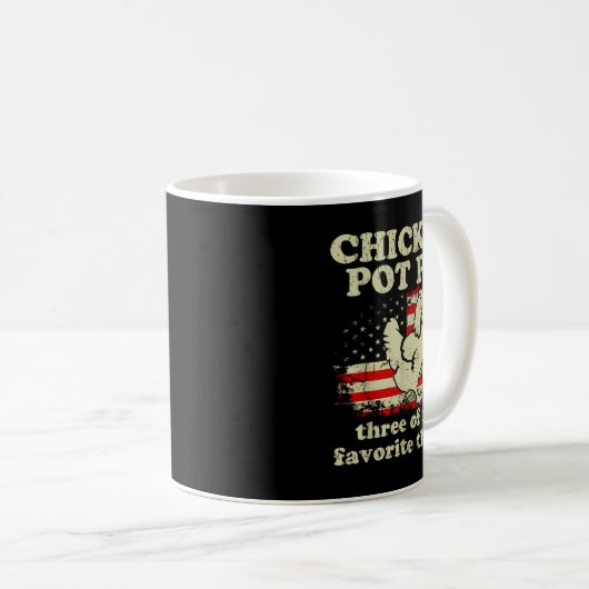Mug Retro Chicken T E Three Of My Favorite Things Funn (Devant droit)