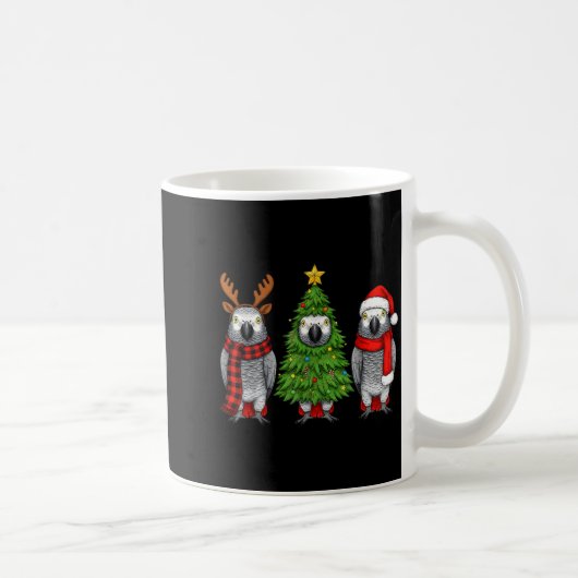 Mug Retro Christmas African G Parrot Bird Santa Reinde (Droite)