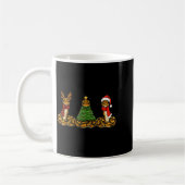 Mug Retro Christmas Ball Python Snake Santa Reindeer  (Gauche)