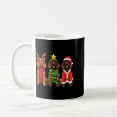 Mug Retro Christmas Boykin Spaniel Santa Reindeer Dog (Gauche)