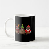 Mug Retro Christmas Kiwi Bird Santa Reindeer  (Gauche)