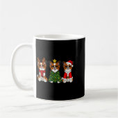 Mug Retro Christmas Pallon Dog Lover Santa Reindeer  (Gauche)
