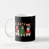 Mug Retro Christmas Rat Terrier Santa Reindeer Dog Lov (Gauche)