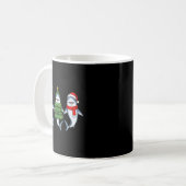 Mug Retro Christmas Shark Santa Reindeer (Devant gauche)