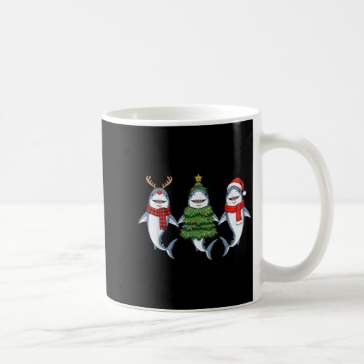 Mug Retro Christmas Shark Santa Reindeer (Droite)
