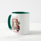 Mug Retro Christmas Truck Labrador Chien Café (Devant gauche)