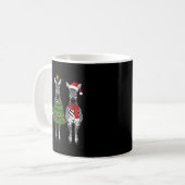 Mug Retro Christmas Zebra Santa Reindeer Safari Animal (Devant gauche)