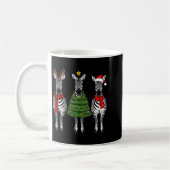 Mug Retro Christmas Zebra Santa Reindeer Safari Animal (Gauche)