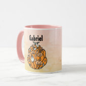 Mug Retro Citrouille Spooks et Halloween Traitements! (Devant gauche)