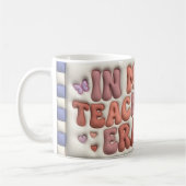 Mug Rétro Classique 11oz de Mon Ère d'Enseignant (Gauche)