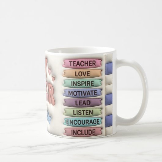 Mug Rétro Classique 11oz de Mon Ère d'Enseignant (Droite)