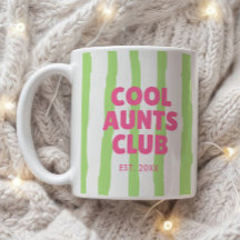 Rétro "Club des tantes cool" rayé date d'est. pers