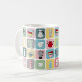 Mug Retro Coffee Pots and Cups (Devant gauche)