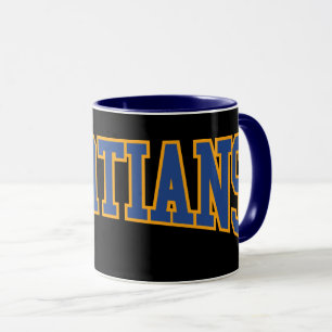 Mug Retro College Blue Orange Martiens Varsity Sport