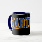 Mug Retro College Blue Orange Martiens Varsity Sport (Devant gauche)