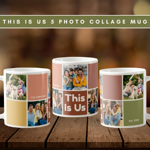 Mug Retro Color Block This Is Us Quote 5 Photo Collage