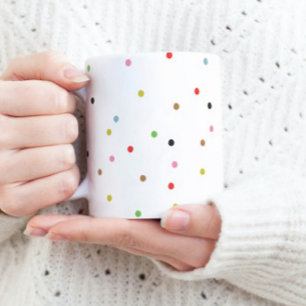 Mug rétro COLORÉ pois CHRISTMAS moderne vacances