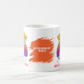 Mug Retro Colorful Funny Poodle Chien (Centre)