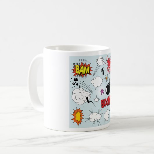Mug Retro Comic Explosion Pop Art (Devant gauche)
