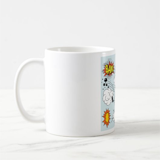 Mug Retro Comic Explosion Pop Art (Gauche)