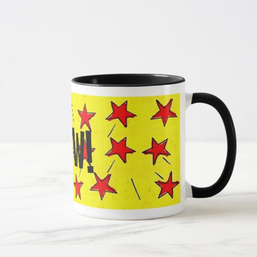 Mug Retro Comix Stars "WOW!" (Droite)