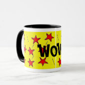 Mug Retro Comix Stars "WOW!" (Devant gauche)