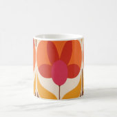 Mug Rétro conception de fleur (Centre)