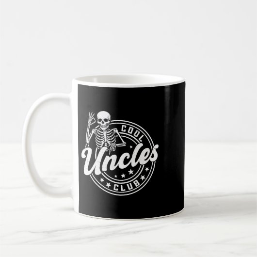 Mug Retro Cool Uncles Club Funny New Uncle Men Skeleto (Gauche)